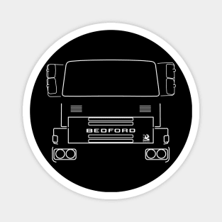 Classic Bedford TM lorry white outline graphic Magnet